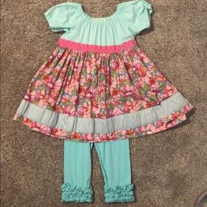 Matilda Jane Platinum dress / tunic w ruffle pants